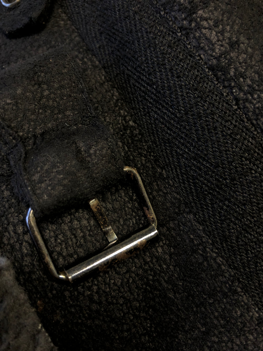 Vintage 00's Men Faux Sheepskin Jacket in Black - NorthernGrip