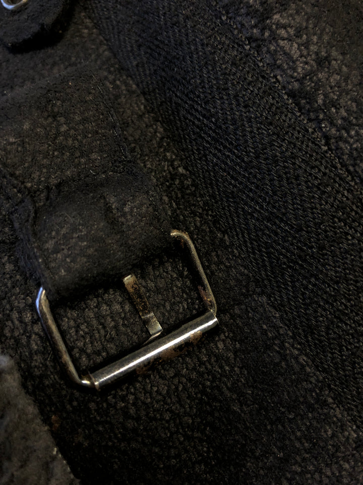 Vintage 00's Men Faux Sheepskin Jacket in Black - NorthernGrip