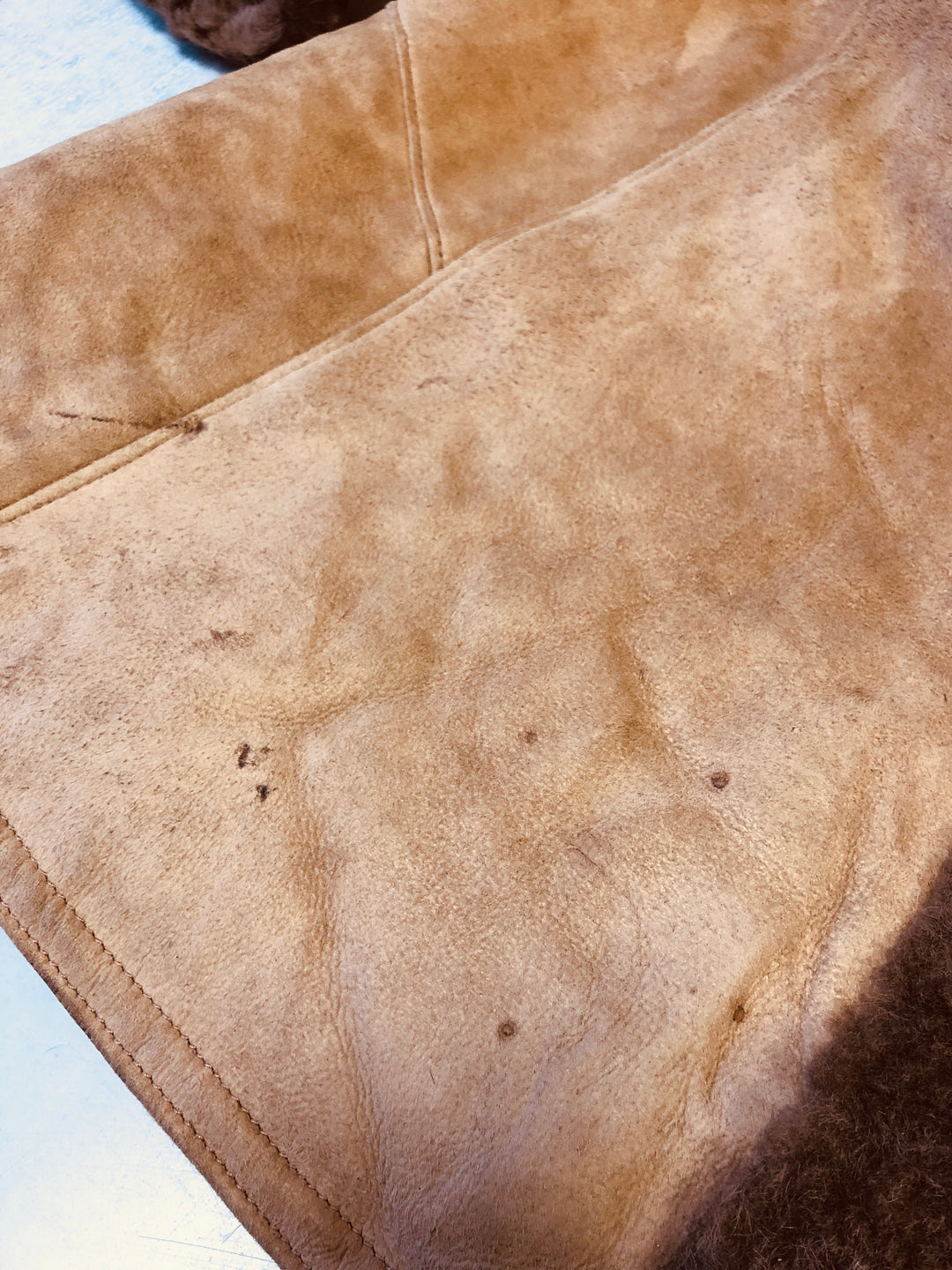 Vintage 80's Women Long Sheepskin Coat in Brown - NorthernGrip