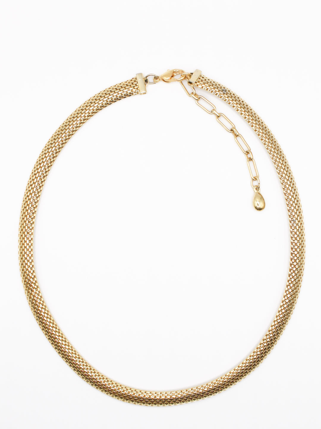 Vintage Gold Mesh Chain Necklace