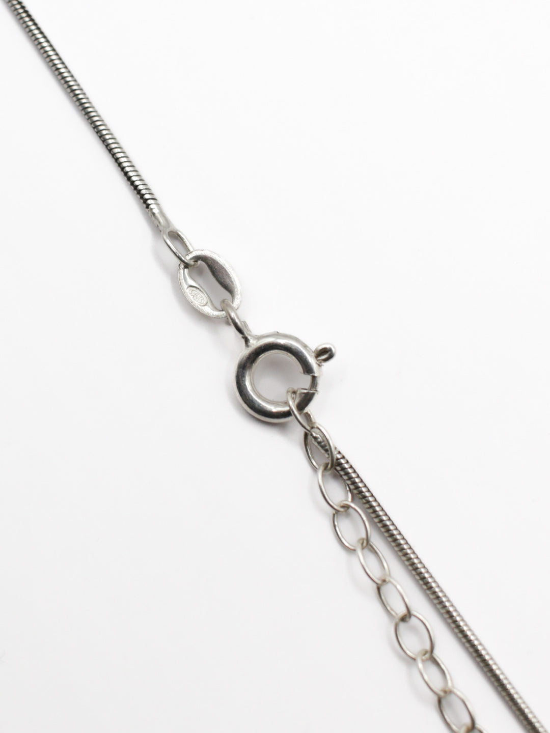 Vintage 80s Silver Green Cabochon Pendant Necklace