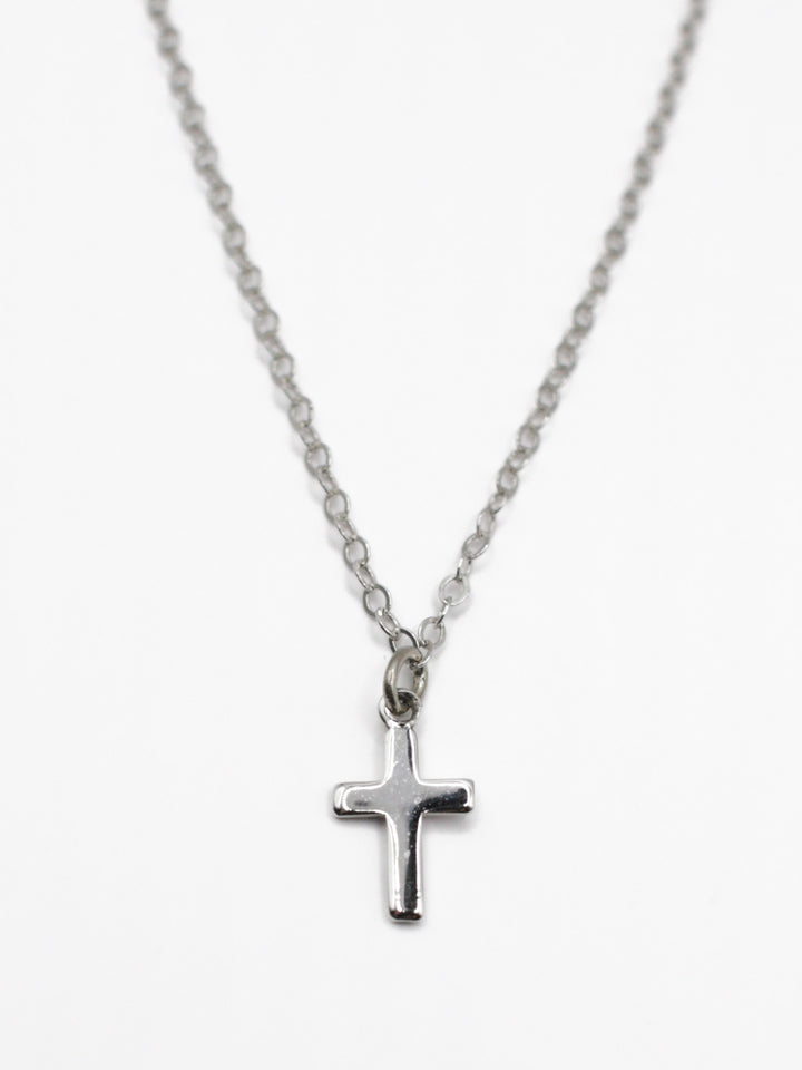 Vintage 925 Sterling Silver Cross Necklace