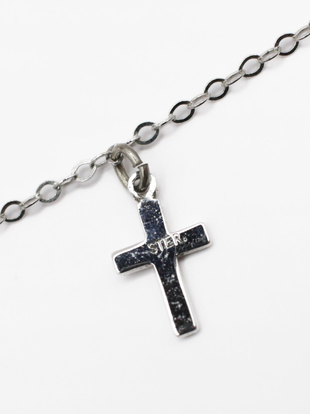 Vintage 925 Sterling Silver Cross Necklace