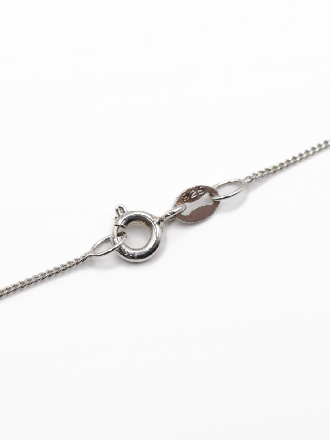 Vintage 925 Silver Black Onyx Pendant Necklace