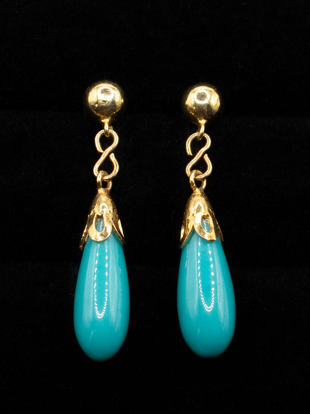 Vintage 80's Earrings in Blue