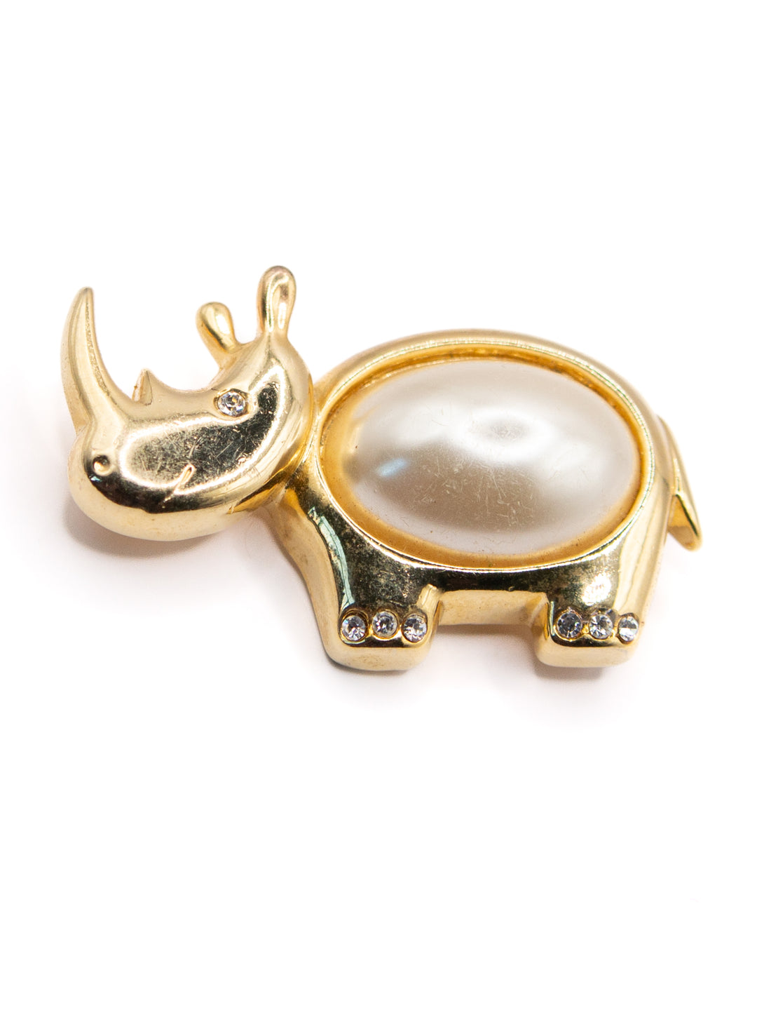 Vintage 80's Brooch in Gold