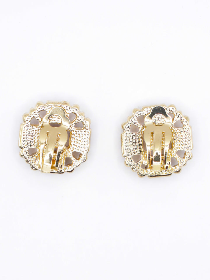 Vintage 80's Clip-on Earrings in Purple