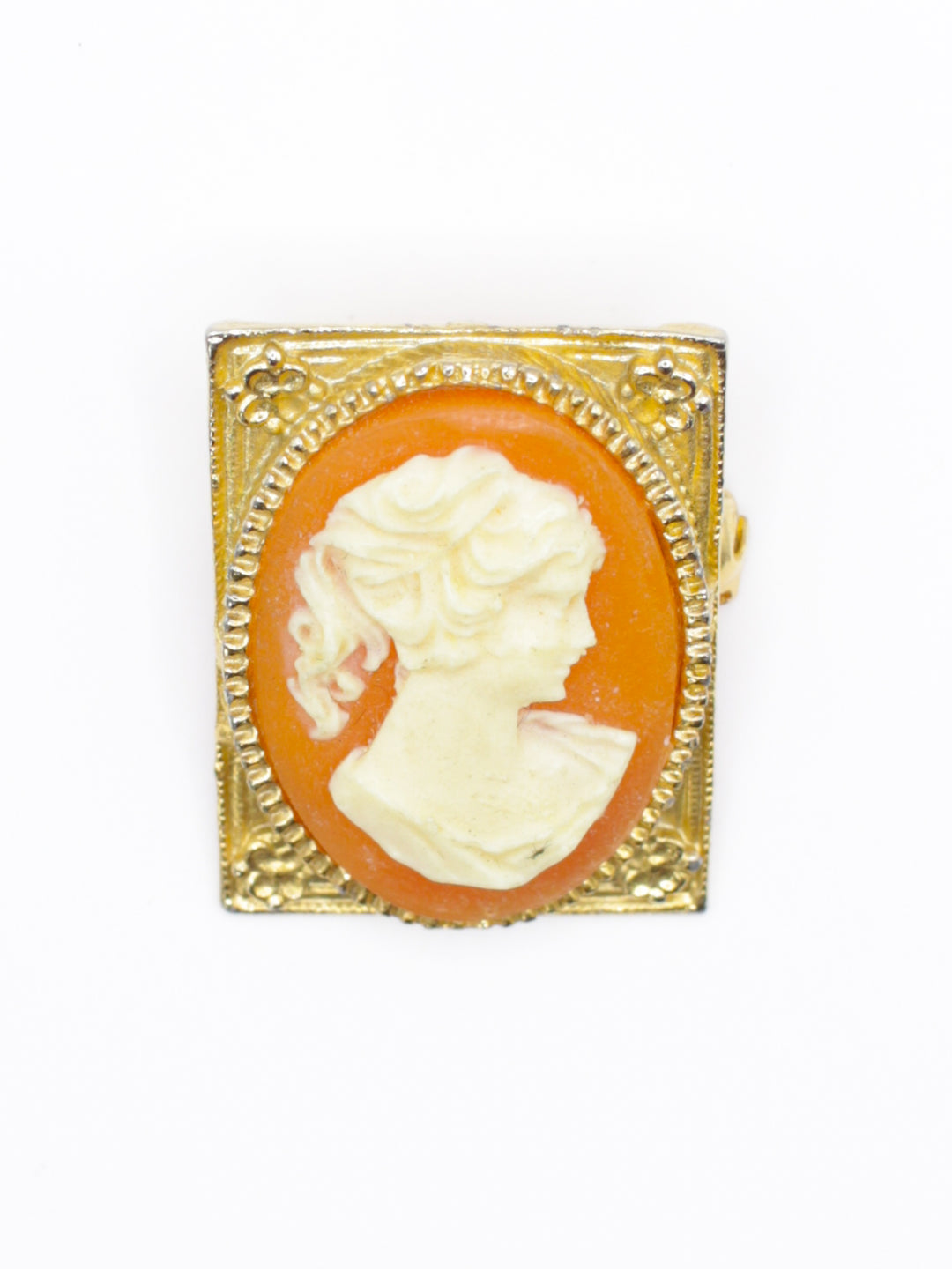 Vintage 60's Brooch in Orange
