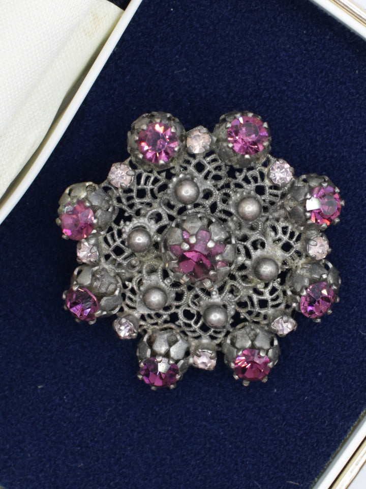Vintage 30's Brooch in Purple