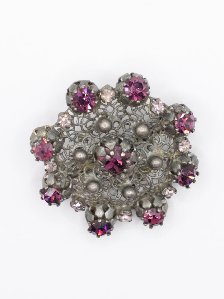 Vintage 30's Brooch in Purple
