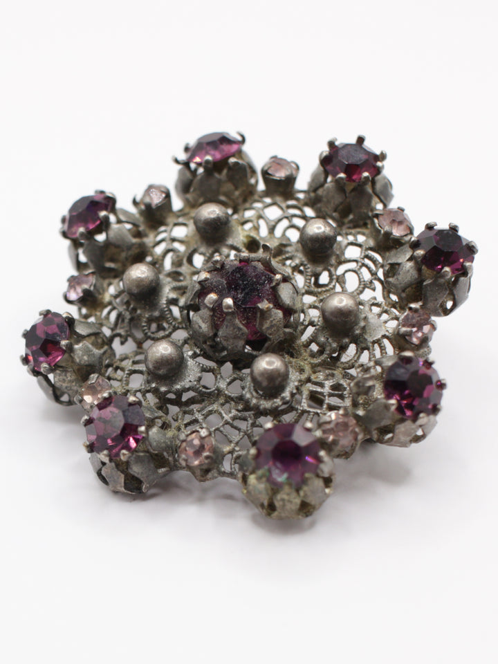 Vintage 30's Brooch in Purple
