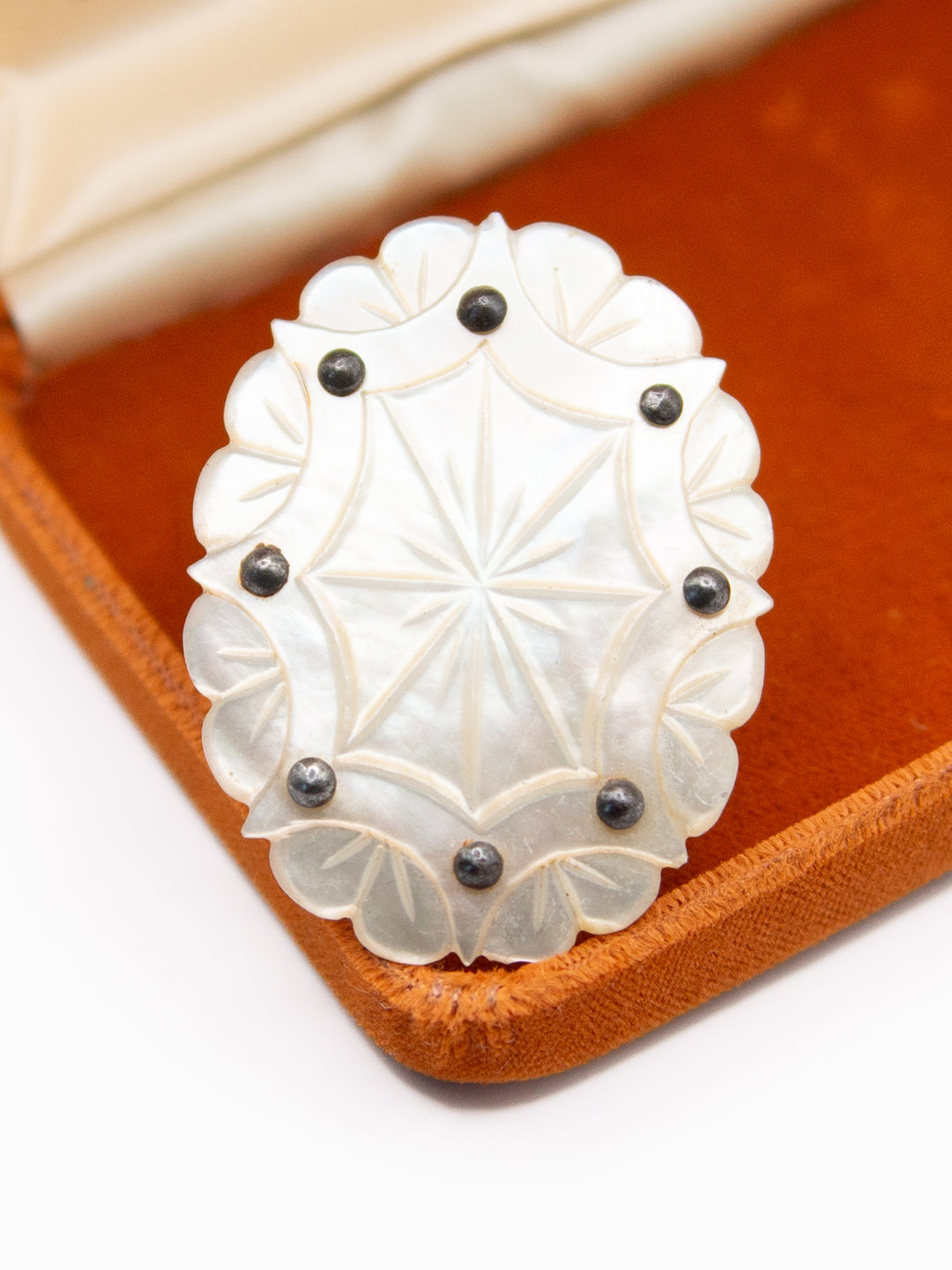 Vintage 1890's Brooch in White