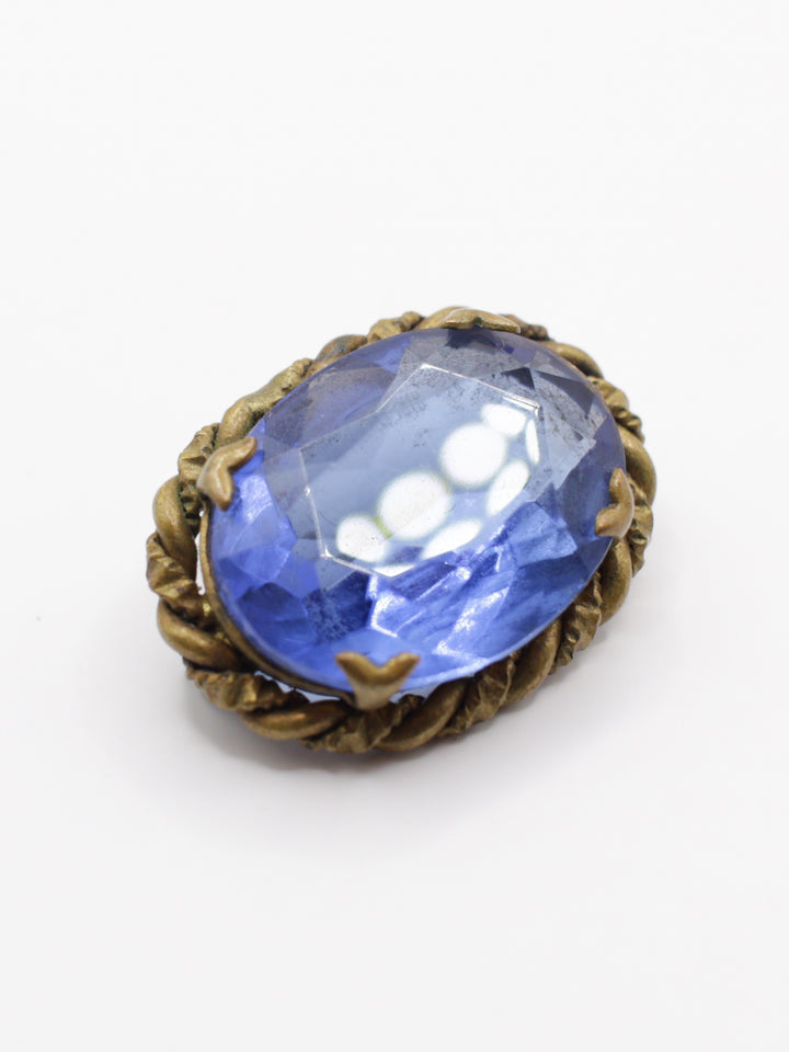 Vintage 30's Brooch in Blue