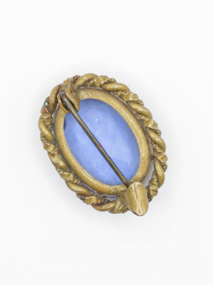 Vintage 30's Brooch in Blue