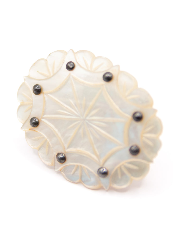 Vintage 1890's Brooch in White