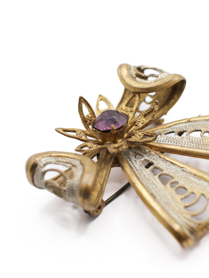 Vintage 50's Brooch in Gold