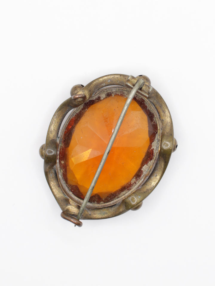 Vintage 20's Brooch in Brass