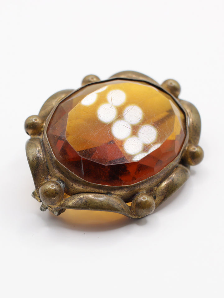 Vintage 20's Brooch in Brass