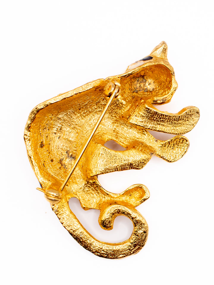 Vintage 80's Brooch in Gold