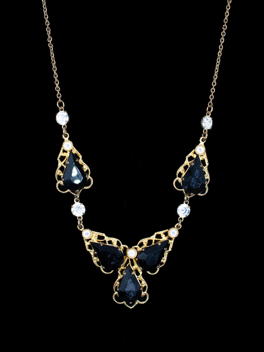 Vintage 20's Necklace in Black