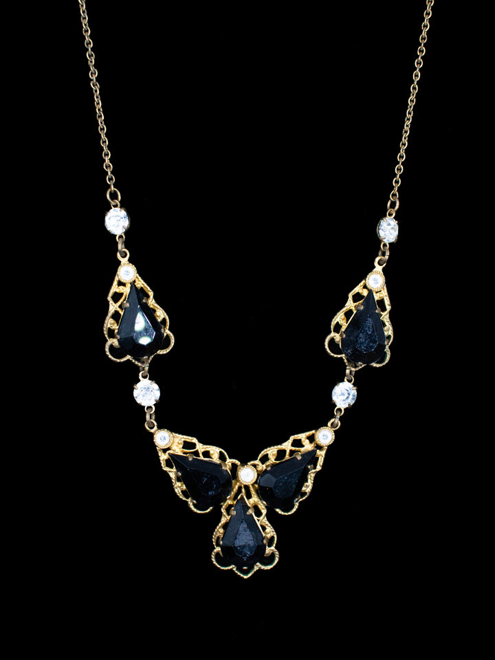 Vintage 20's Necklace in Black