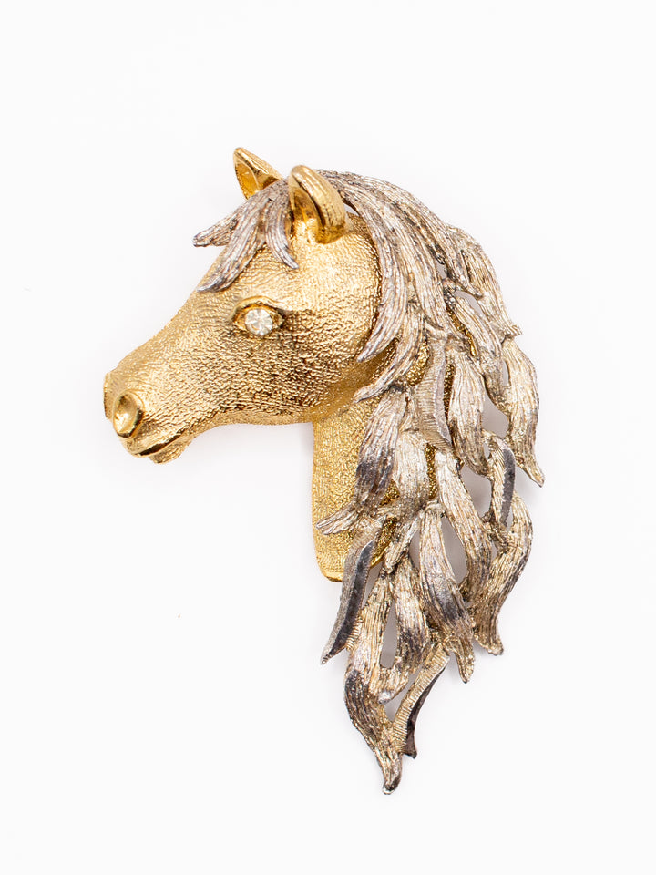 Vintage 80's Brooch in Gold