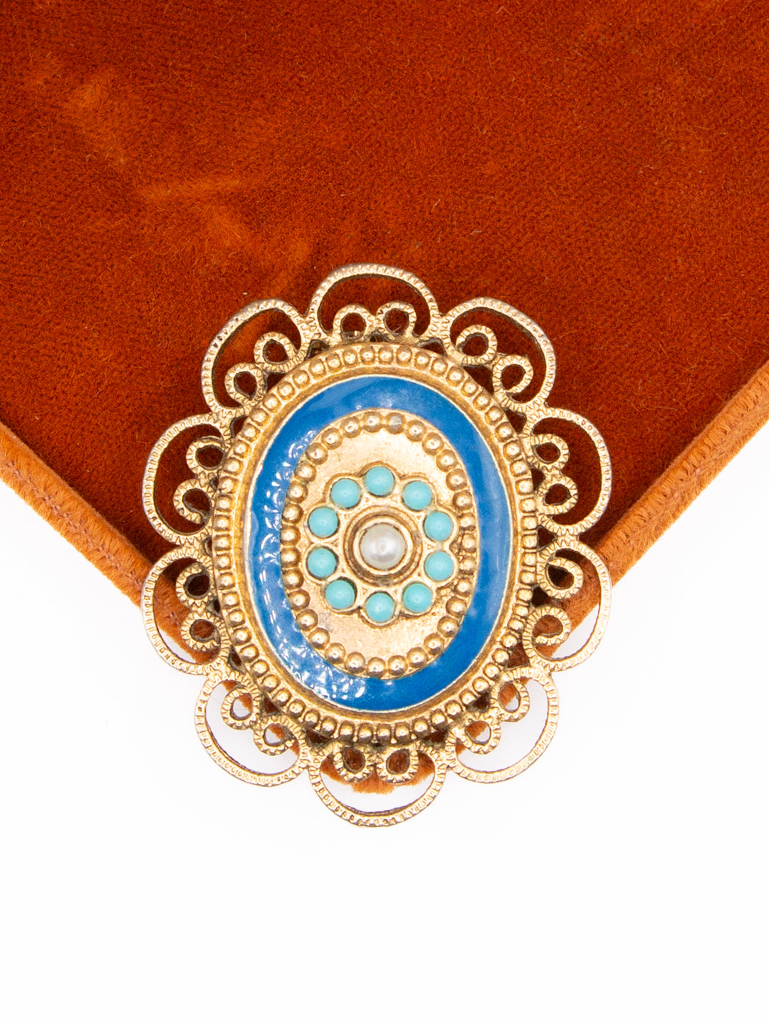 Vintage 70's Brooch in Blue
