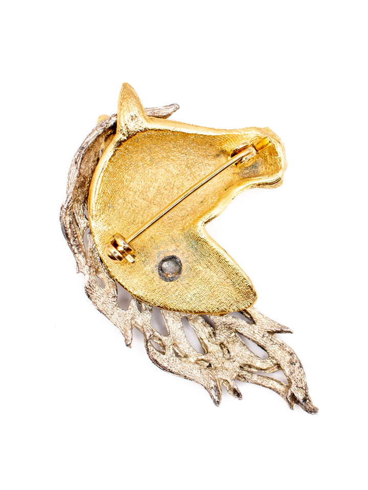 Vintage 80's Brooch in Gold