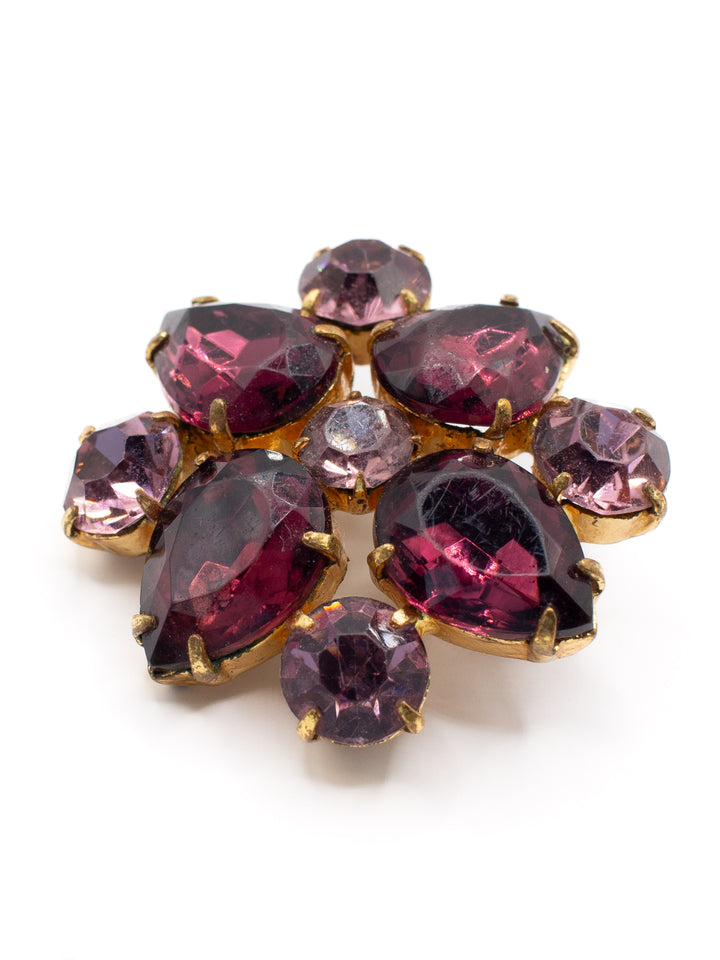 Vintage 60's Brooch in Purple