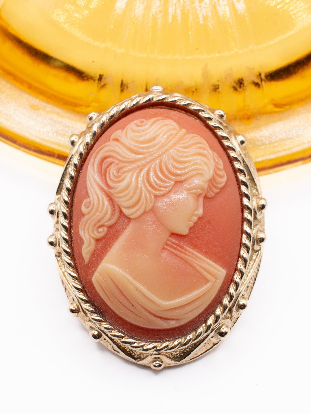 Vintage 60's Brooch in Orange