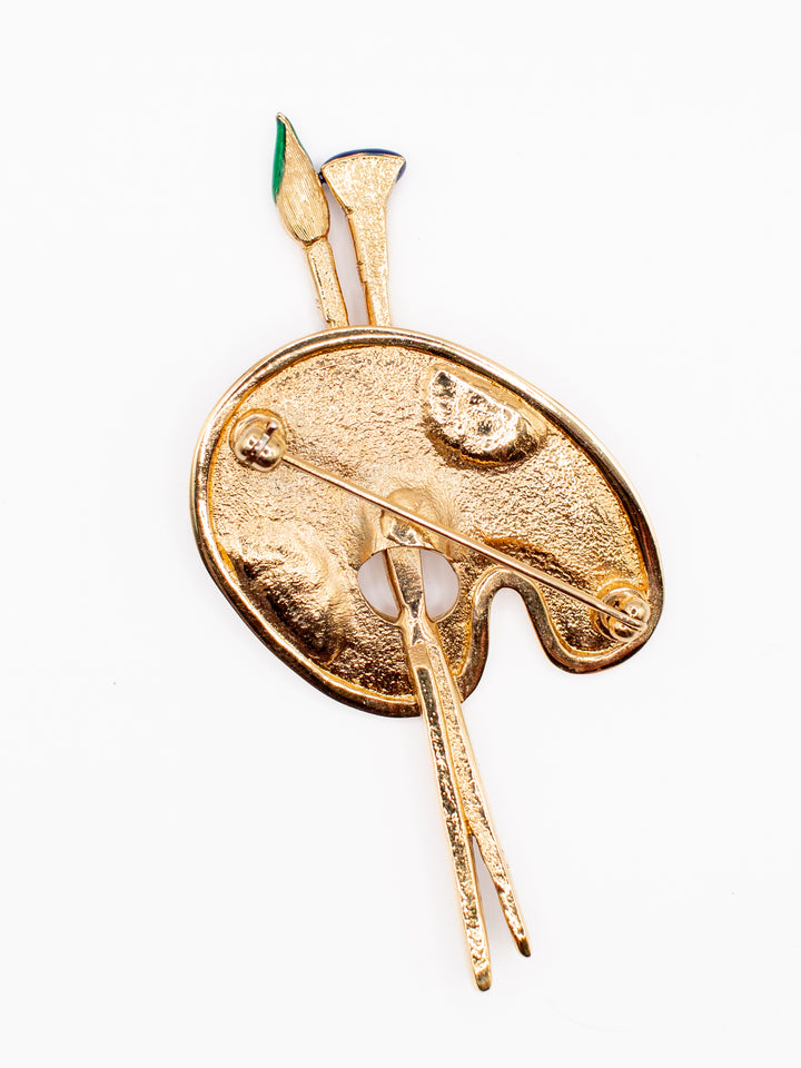 Vintage 80's Brooch in Gold