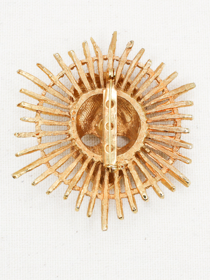 Vintage 80's Brooch in Gold