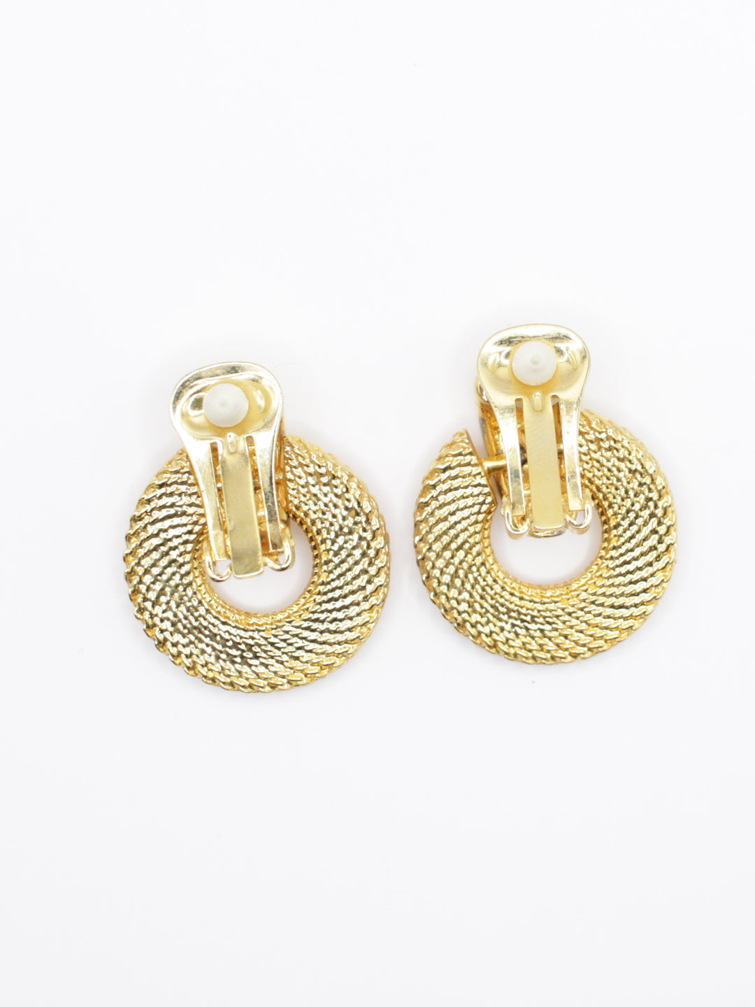 Vintage 80's Clip-on Earrings in Gold