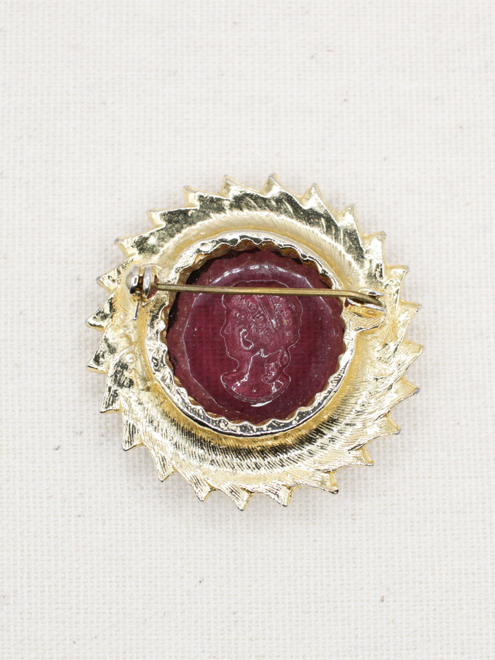 Vintage 60's Brooch in Purple