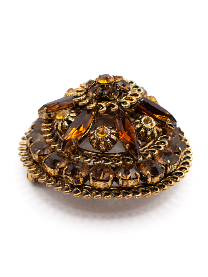 Vintage 90's Brooch in Brown