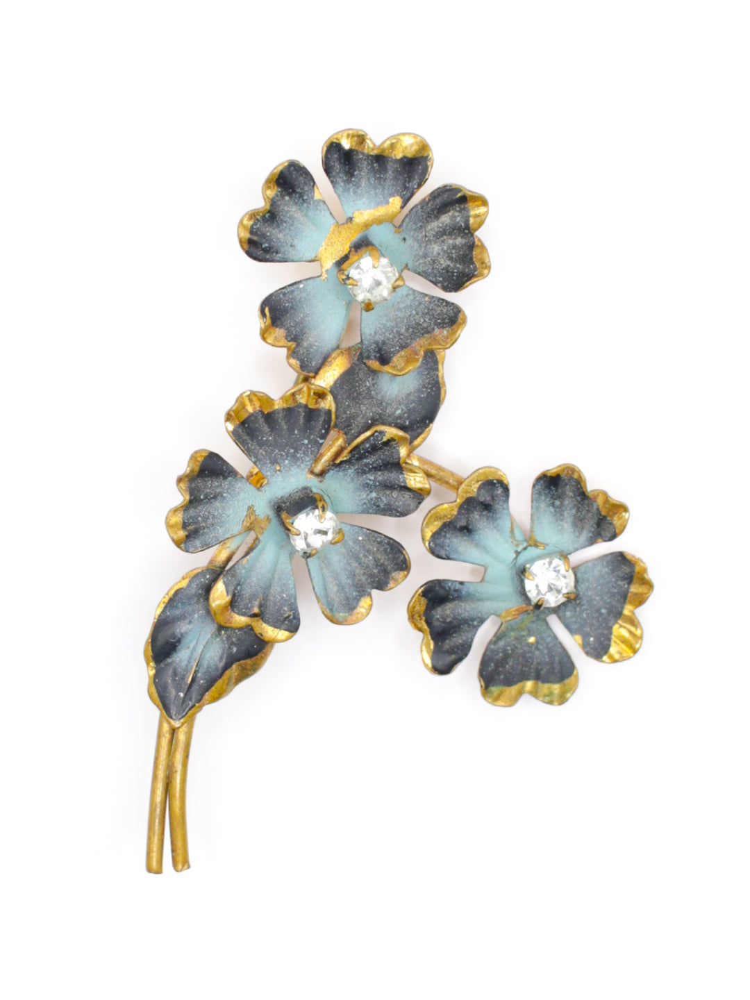 Vintage 40's Brooch in Blue