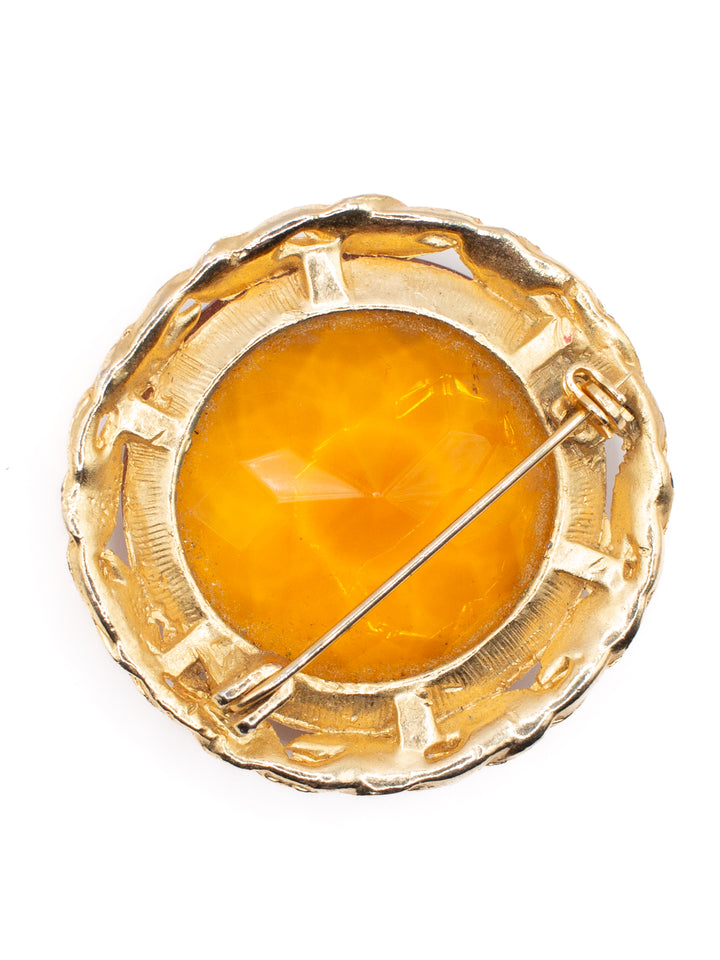 Vintage 60's Brooch in Yellow