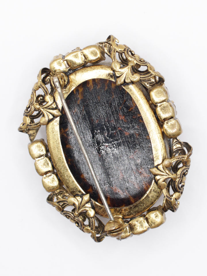 Vintage 50's Brooch in Brown