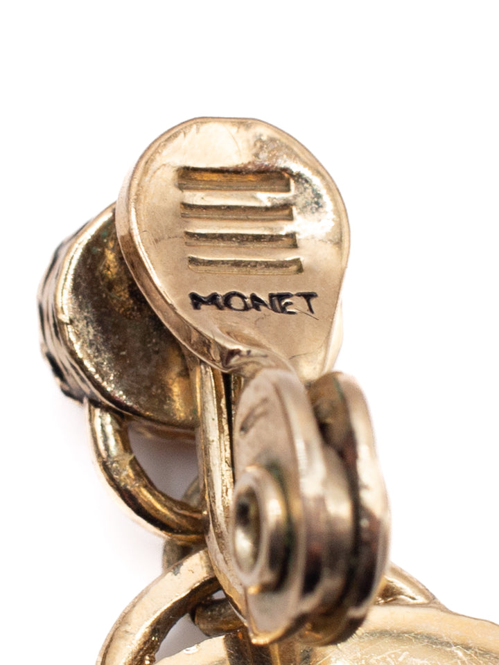 Vintage 80's Clip-on Earrings in Gold