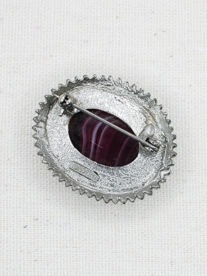 Vintage 60's Brooch in Purple