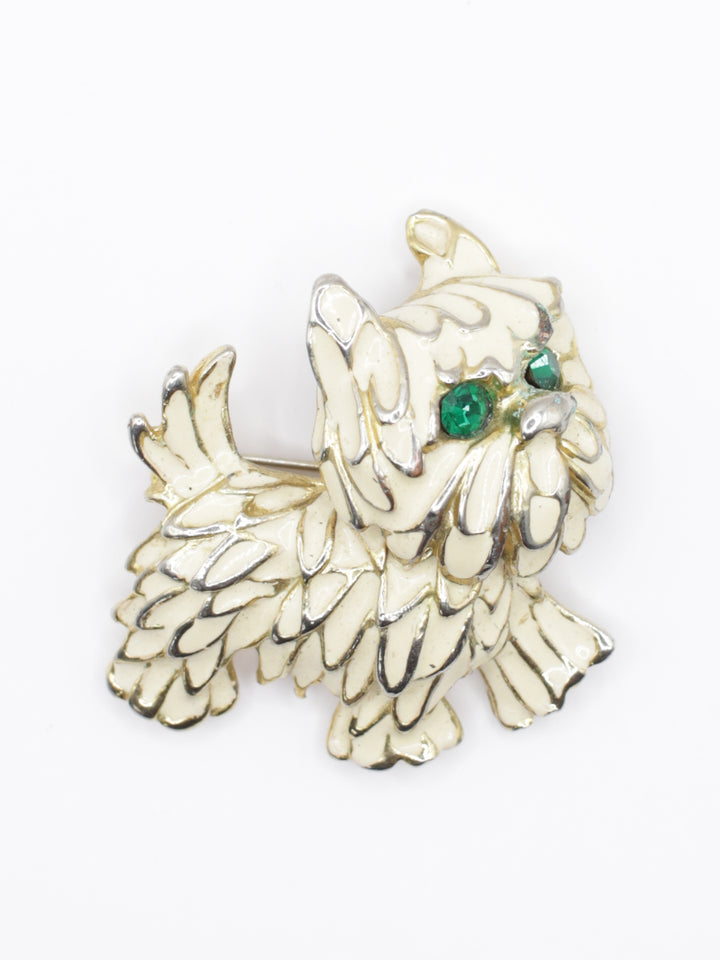 Vintage 60's Brooch in White