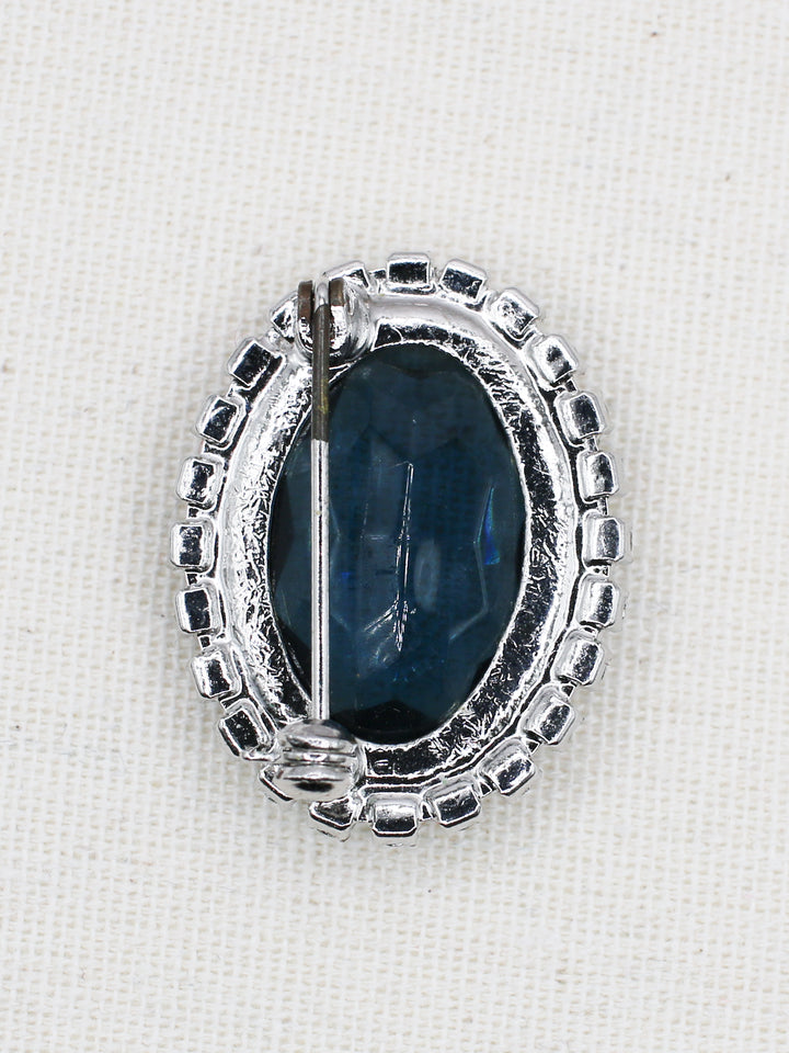 Vintage 80's Brooch in Blue