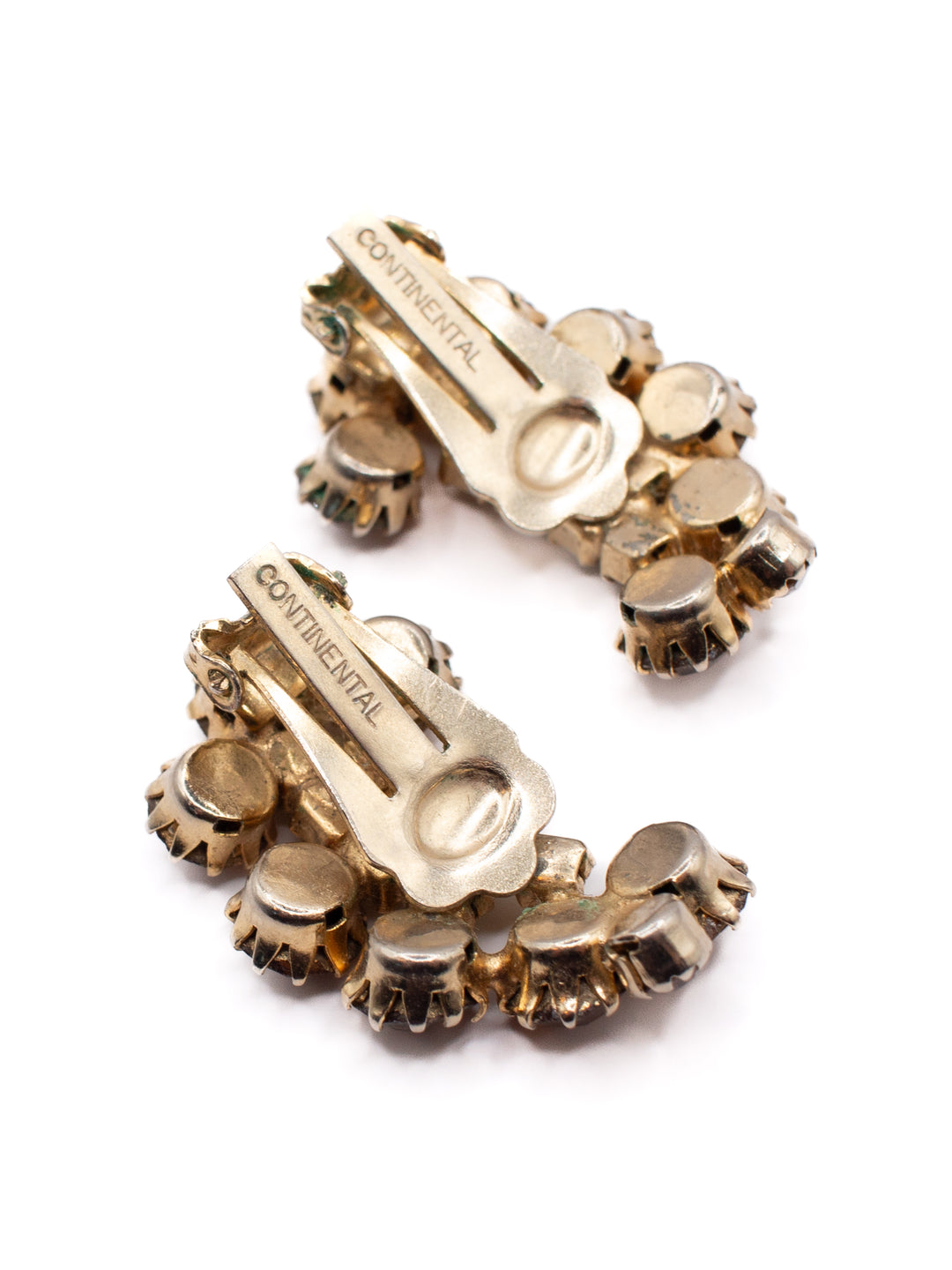 Vintage 50's Clip-on Earrings in Brown