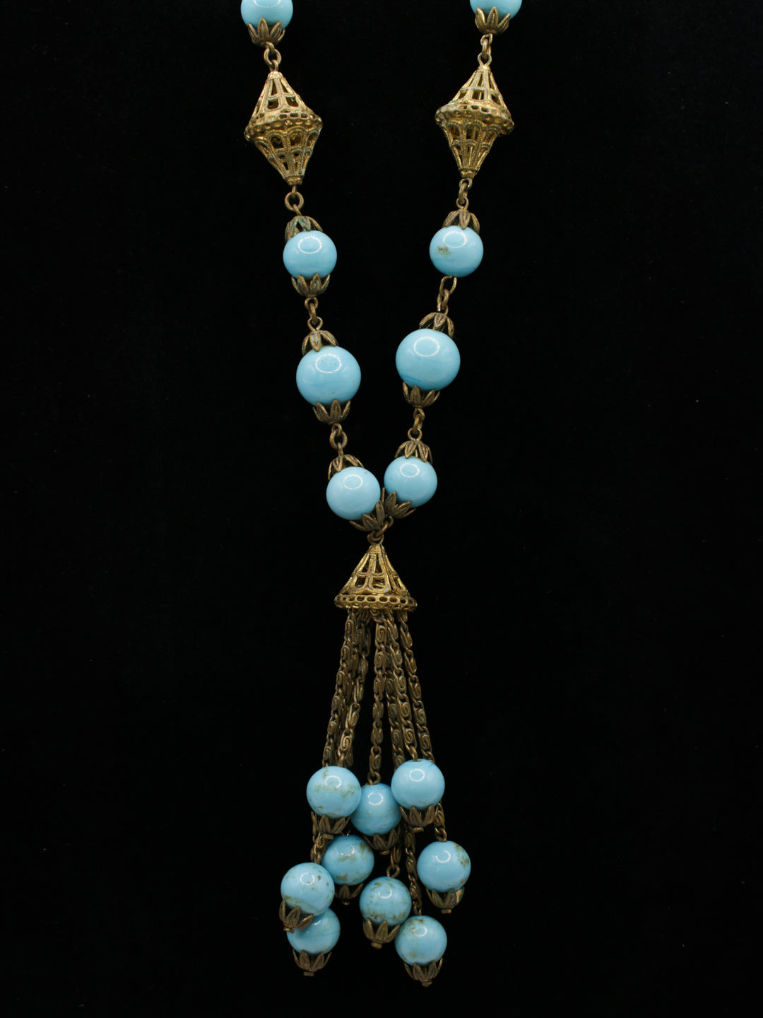 Vintage 20's Necklace in Blue