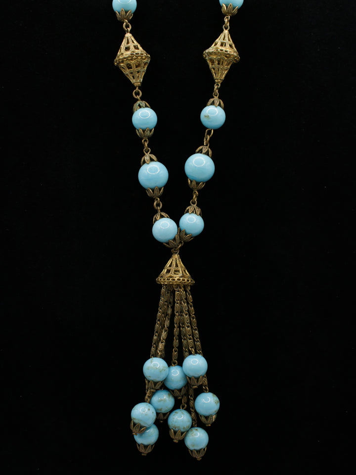 Vintage 20's Necklace in Blue