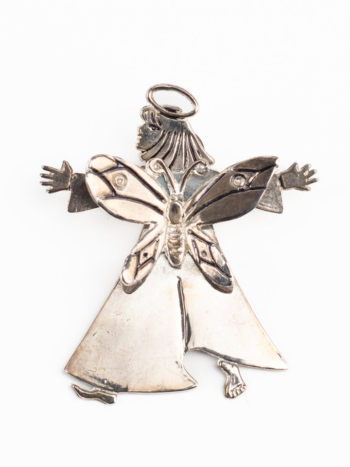 Vintage 90s Angel Butterfly Brooch