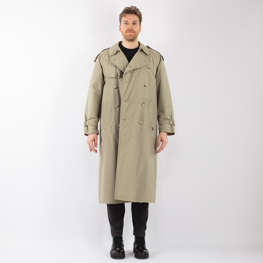 Vintage 70's Men Trench Coat in BeigeZ1245