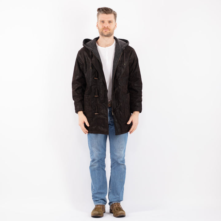 Vintage 90's Men Suede Sherpa Coat in BrownZ1401