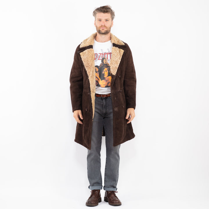 Vintage 70's Men Sheepskin in BrownZ2265
