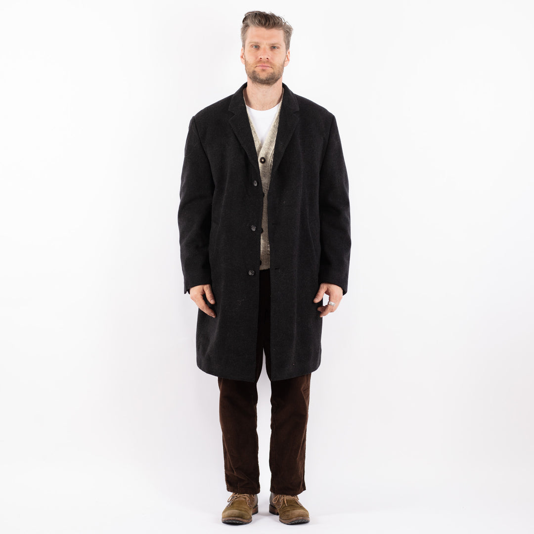 Vintage 90's Men Wool Blend Coat in GrayZ1621